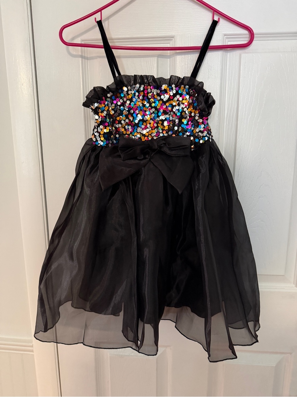 SHEIN Black Sequin Bodice Tulle Party Dress